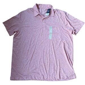 NEW St. John's Bay Men's Classic Fit Polo Red Sz 2XL Short Sleeve Casual Summer